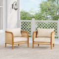 Christopher Knight Home Set of 2 Tilden Bohemian Acacia Wood Patio Accent Chairs by ChristopherKnightHome