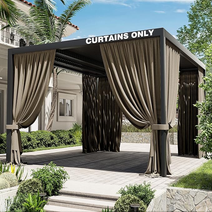 Gazebo Universal Replacement Privacy Curtain, 4-Panels Sidewall Curtains by WelcometoKimunukStore