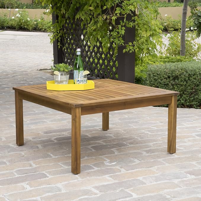 Christopher Knight Home Perla Outdoor Acacia Wood Coffee Table, Teak Finish - Image 2