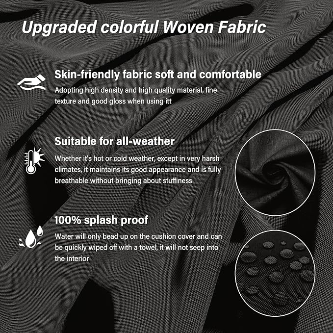 14 Pcs Outdoor Cushion Covers Patio Cushion Slipcovers Replacement Splash Proof - Image 6