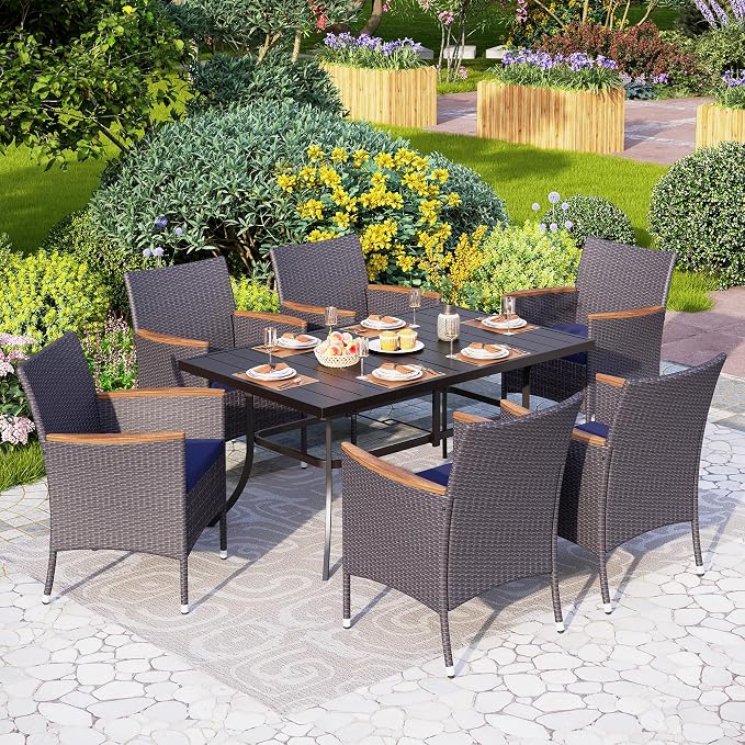 PHI VILLA 7 Piece Outdoor Dining Set - Image 2