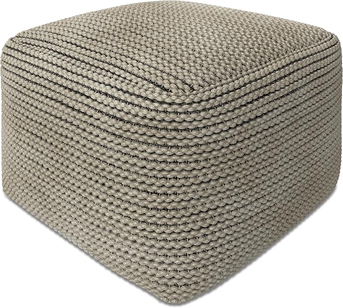 SIMPLIHOME Eastmont Square Pouf by SimpliHome