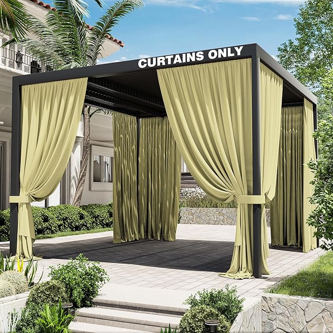 Gazebo Universal Replacement Privacy Curtain, 4-Panels Sidewall Curtains by WelcometoKimunukStore