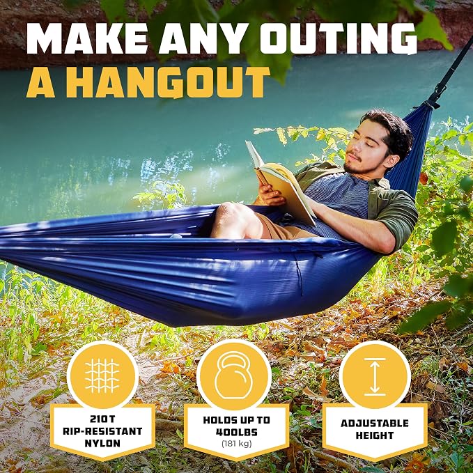 Wise Owl Outfitters Camping Hammock – 500lbs Portable Hammock - Image 3