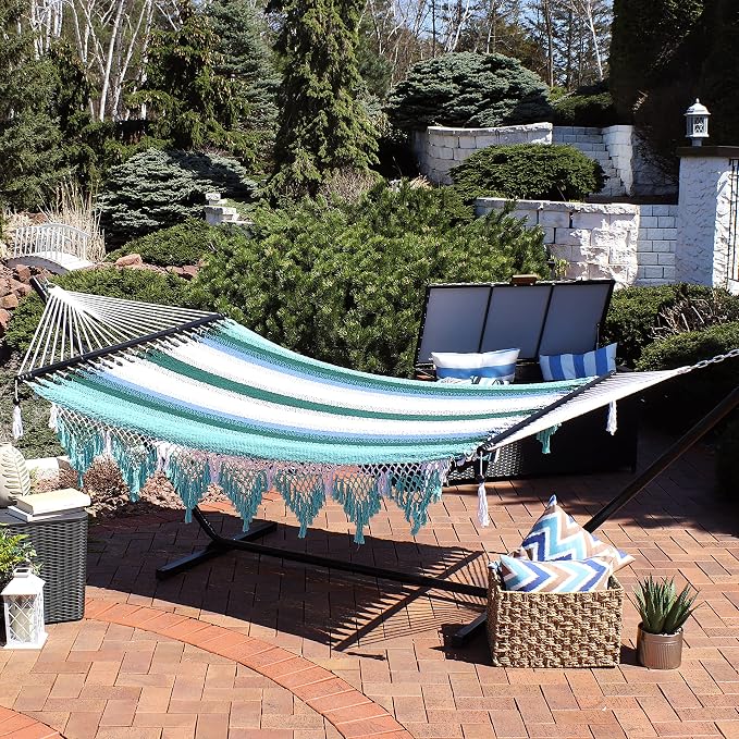 Sunnydaze Woven Double Hammock for Outside - Image 4