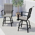 Grand patio Counter Height Outdoor Swivel Bar Stools Set of 2, Patio Bar Chairs by GrandPatio
