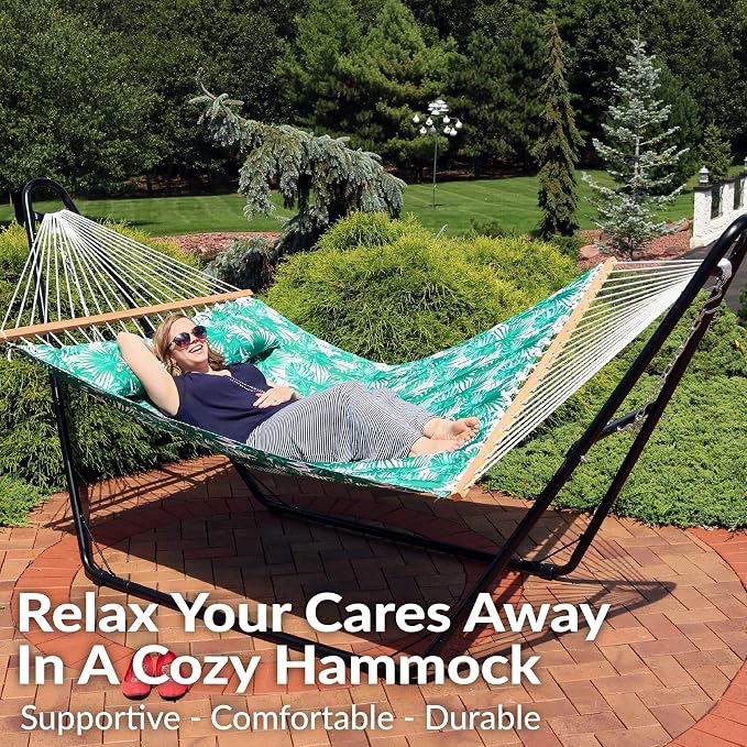 Sunnydaze Quilted Outdoor Hammock - Image 4
