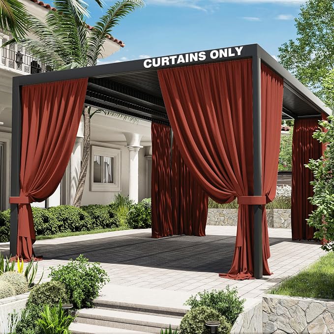 Gazebo Universal Replacement Privacy Curtain, 4-Panels Sidewall Curtains by WelcometoKimunukStore