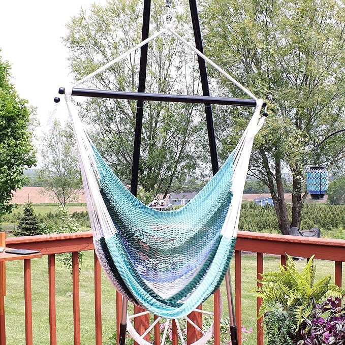Sunnydaze Caribbean XL Hanging Outdoor Hammock Chair - Image 4