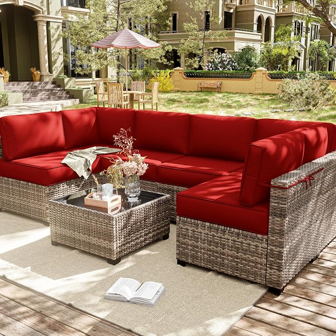 14 Pcs Outdoor Cushion Slipcovers Outdoor Patio Cushion Covers Replacement - Image 7