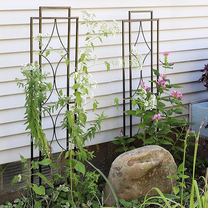 Sunnydaze 2-Piece Chic Diamonds Garden Trellis - Image 6