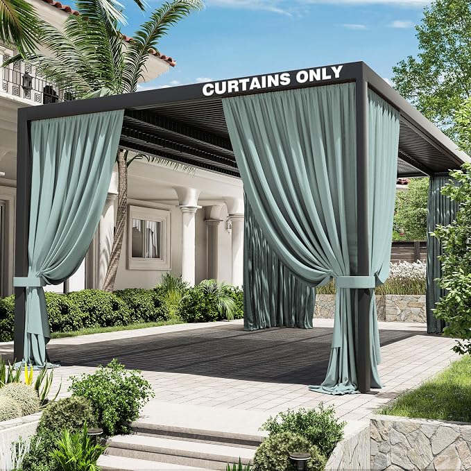 Gazebo Universal Replacement Privacy Curtain, 4-Panels Sidewall Curtains by WelcometoKimunukStore