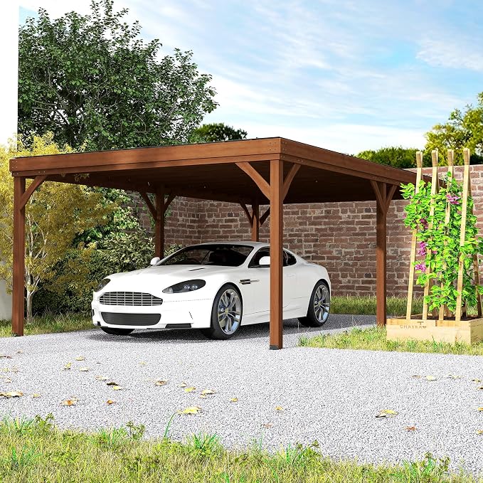 Outsunny 12' x 20' Outdoor Pergola, Wood Gazebo Grape Trellis - Image 8