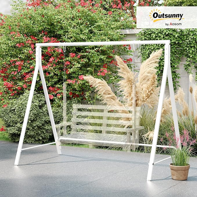 Outsunny Metal Porch Swing Stand, Heavy Duty Swing Frame, Hanging Chair Stand - Image 2