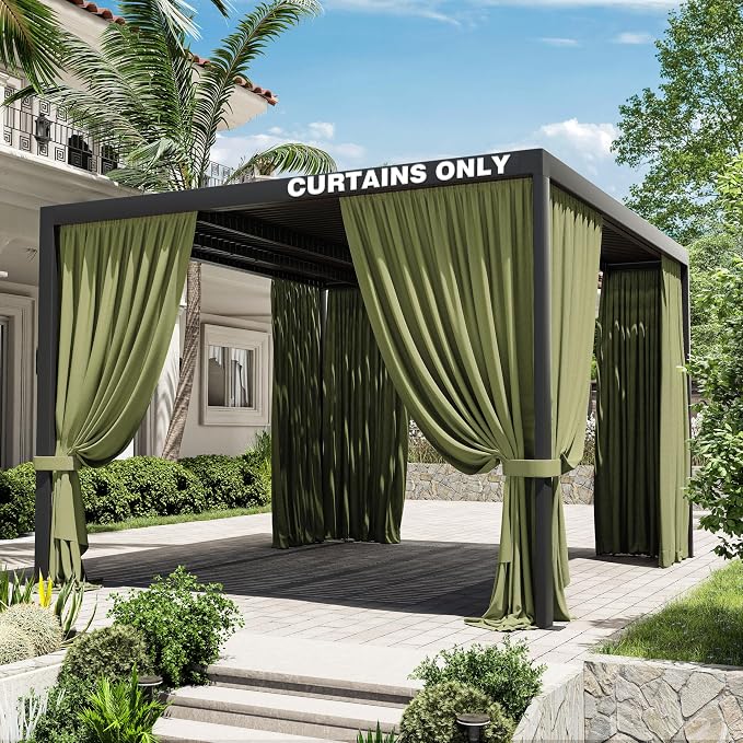Gazebo Universal Replacement Privacy Curtain, 4-Panels Sidewall Curtains by WelcometoKimunukStore