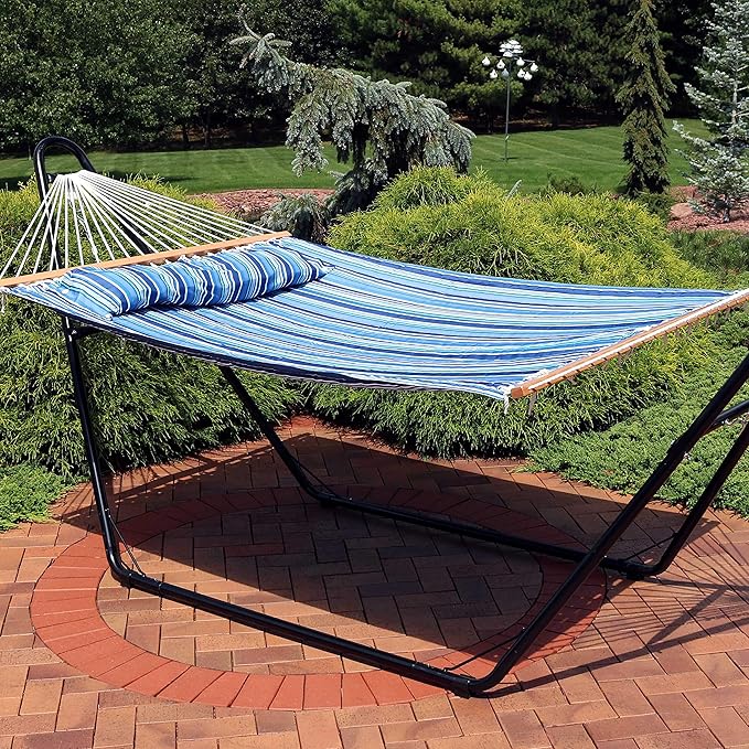 Sunnydaze Quilted Outdoor Hammock - Image 2