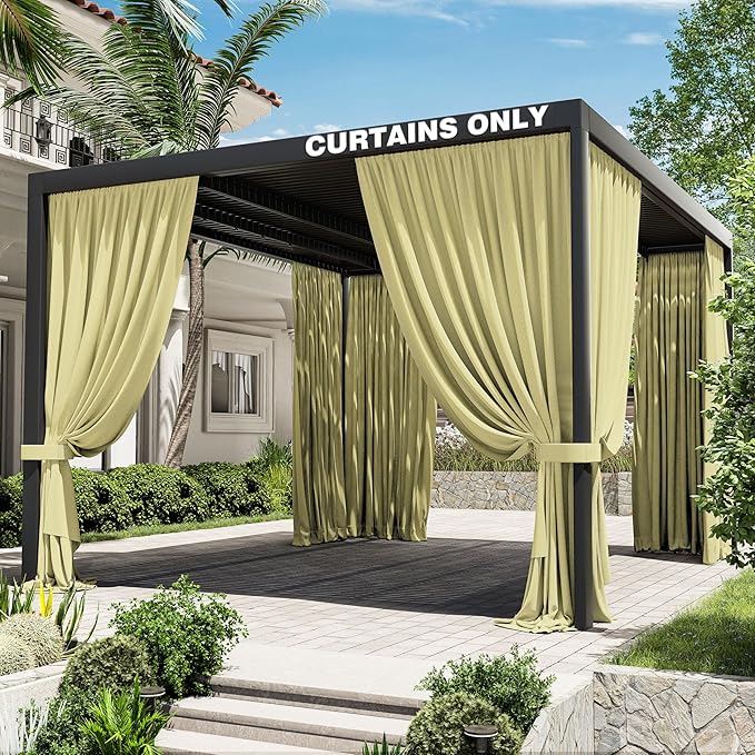 Gazebo Universal Replacement Privacy Curtain, 4-Panels Sidewall Curtains by WelcometoKimunukStore