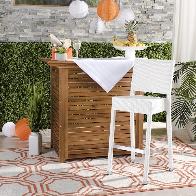 SAFAVIEH FOX5201C Collection Bethel Indoor/Outdoor Bar Stool - Image 2