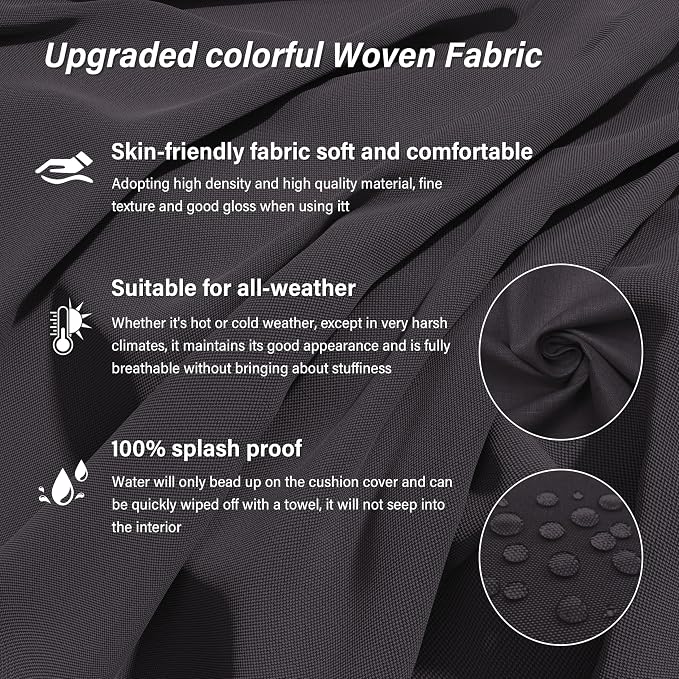 14 Pcs Outdoor Cushion Covers Patio Cushion Slipcovers Replacement Splash Proof - Image 6