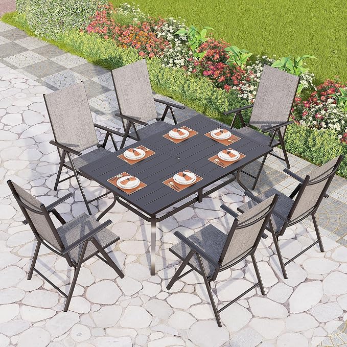 PHI VILLA 7 Piece Patio Dining Set by PHIVILLAThepioneerofcomfortablehouseholdsupplies