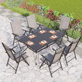 PHI VILLA 7 Piece Patio Dining Set by PHIVILLAThepioneerofcomfortablehouseholdsupplies
